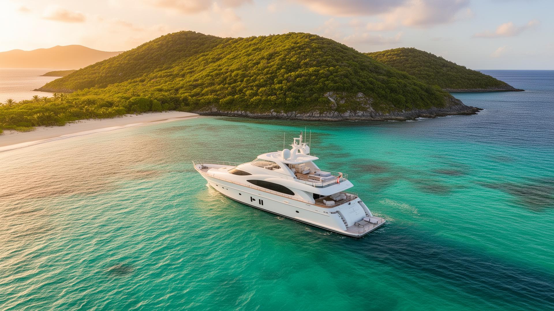 Luxury yacht in the Grenadines